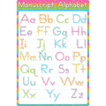 Ashley Productions Smart Poly Chart Manuscript Alphabet, 13in x 19in 91075
